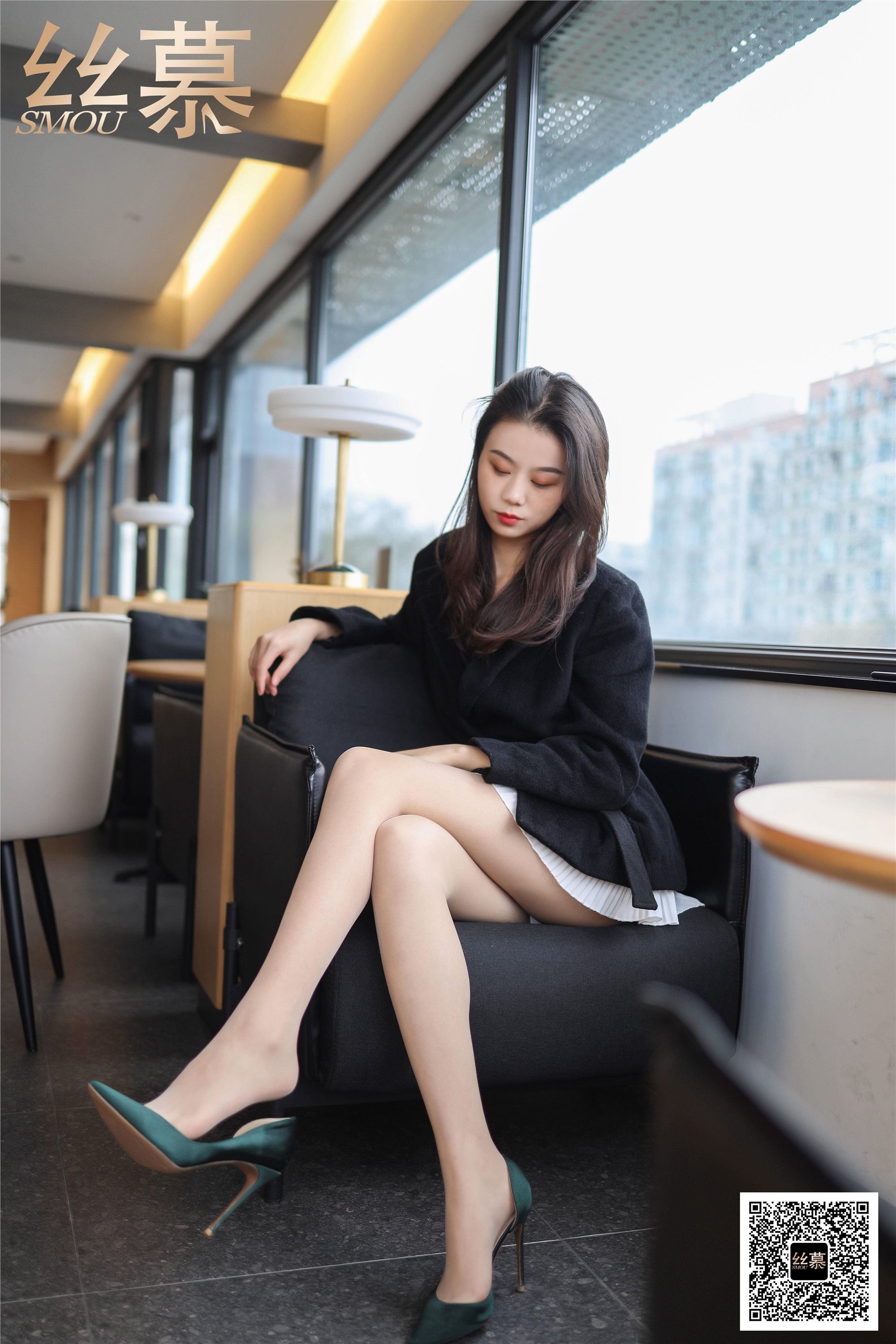 丝慕写真 SM406 天天一元 模特：芝芝《百褶裙经典穿搭》